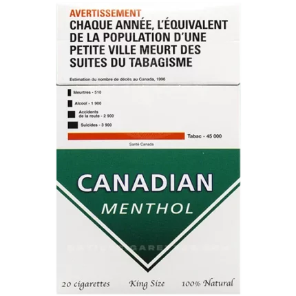 canadian menthol cigarette pack