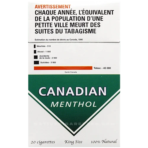 canadian menthol cigarette pack