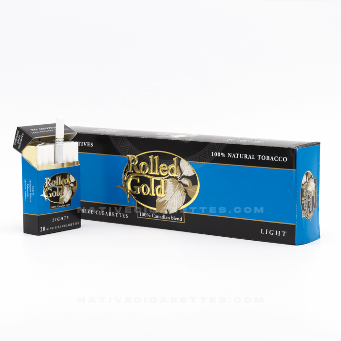 rolled gold lights king size carton pack
