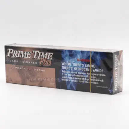 prime time peach cigar carton