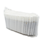 White filtered cigarettes in a clear wrapper